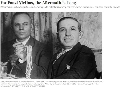 Ponzi Scheme WSJ