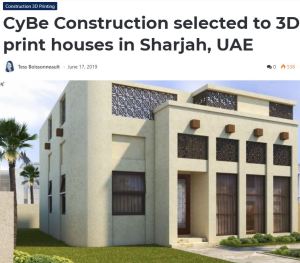 3D Printed Homes CyBe Construction