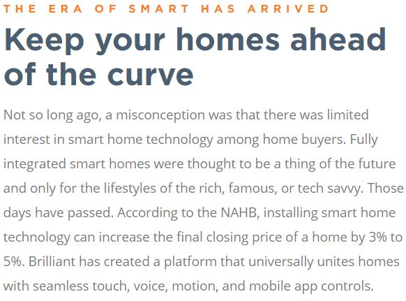 Brilliant Home Automation standard automation