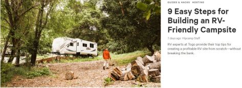 Hip Camp 9 Easy Steps for Building an RV-Friendly campsite