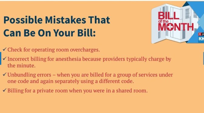 Boomers Health Tips: Kaiser Health News And NPR Team Up To Explain Confusing Medical Bills