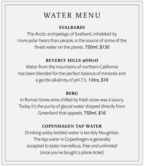 Specialized Water Menu The Economist 1843 Magazine