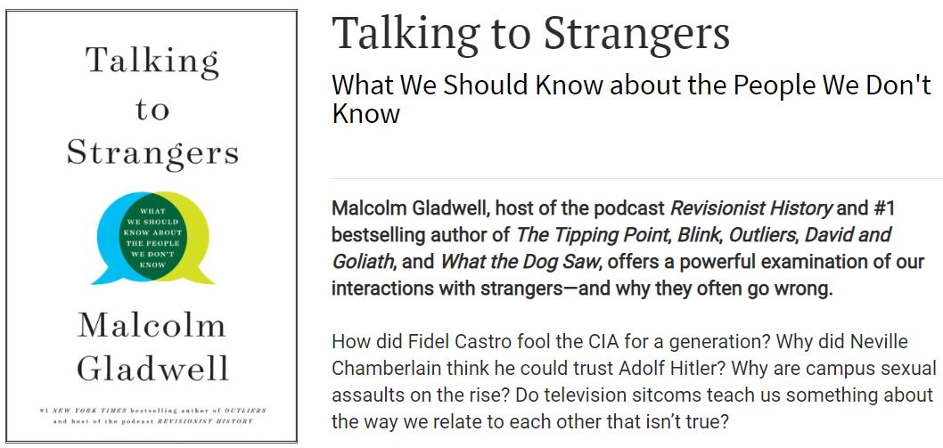 Talking To Strangers Malcolm Gladwell