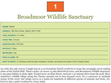 Broadmoor Wildlife Sanctuary 50 Hikes in Eastern Massachusetts book