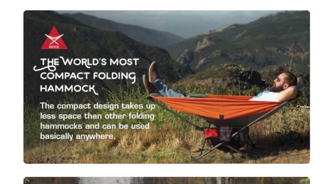New Camping Products: “Mock One” Portable Folding Hammock