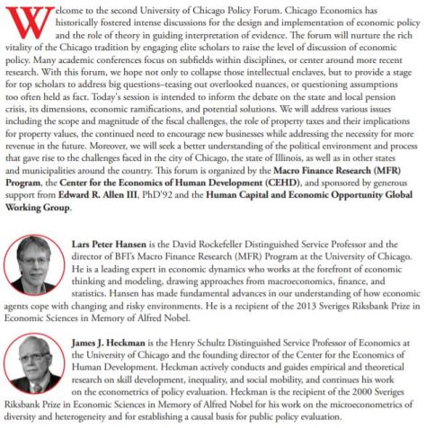The Pension Crisis University of Chicago Debat November 2019 Program pg 1