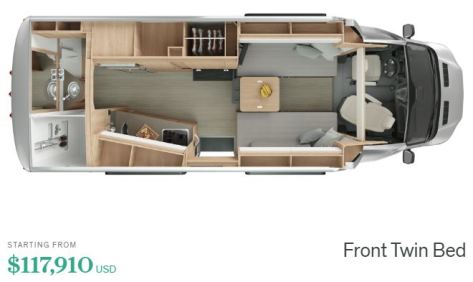 2020 Wonder Front Twin Bed Camper Van Interior