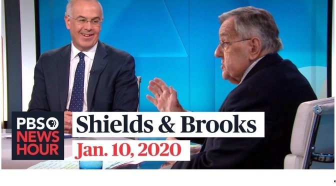 Politics: Mark Shields And David Brooks Discuss Latest In Washington (PBS)