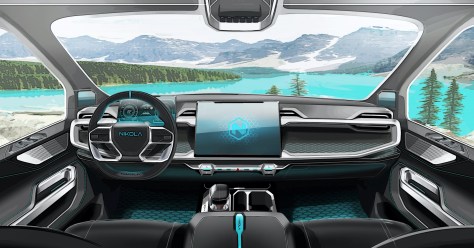 Nikola Badger Hydrogen and Electric Truck Interior February 10 2020