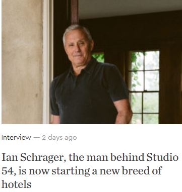 Ian Schrager Gentlemans Journal March 26 2020