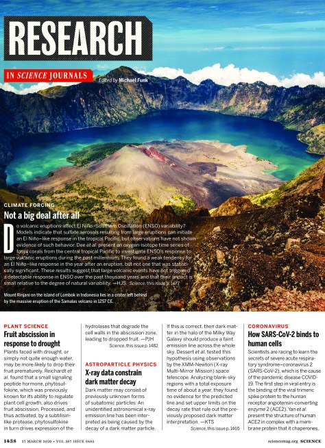 Science Magazine Research Highlights March 27 2020 page 1