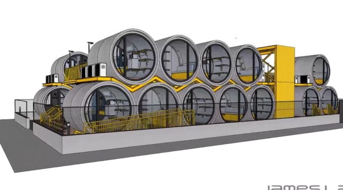 Future Of Urban Housing: Stackable “OPod Tube Houses”, Hong Kong 2020 (Cybertecture Architects)