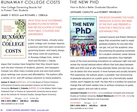 Johns Hopkins University Press New Titles for Fall / Winter 2020