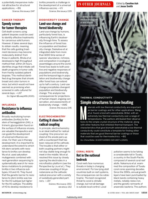 Science Magazine Research Highlights - June 19 2020