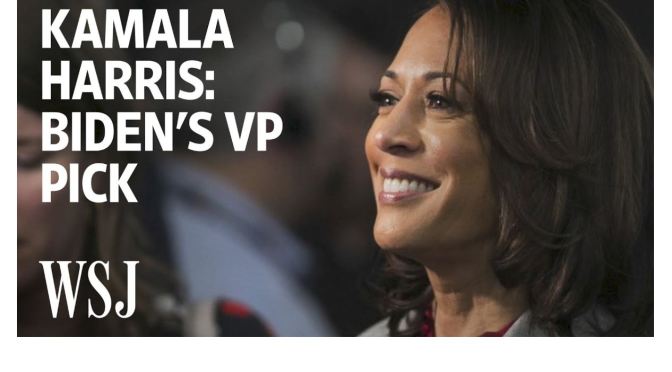 Political News: Joe Biden Selects Kamala Harris As VP Pick (WSJ Video)