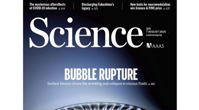 TOP JOURNALS: RESEARCH HIGHLIGHTS FROM SCIENCE MAGAZINE (August 7, 2020)