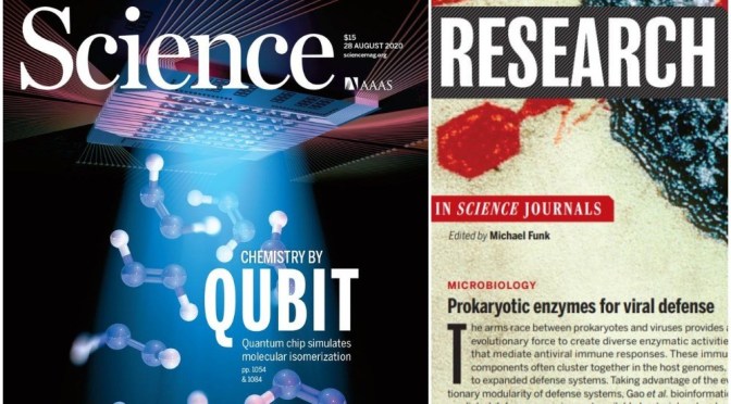 TOP JOURNALS: RESEARCH HIGHLIGHTS FROM SCIENCE MAGAZINE (AUGUST 28, 2020)