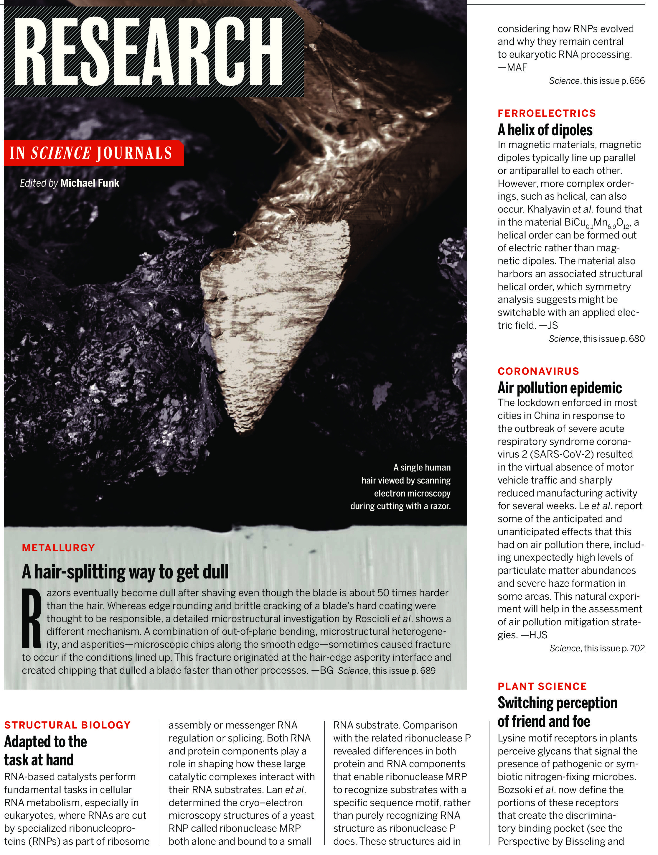 Science Magazine Research Highlights - August 7 2020