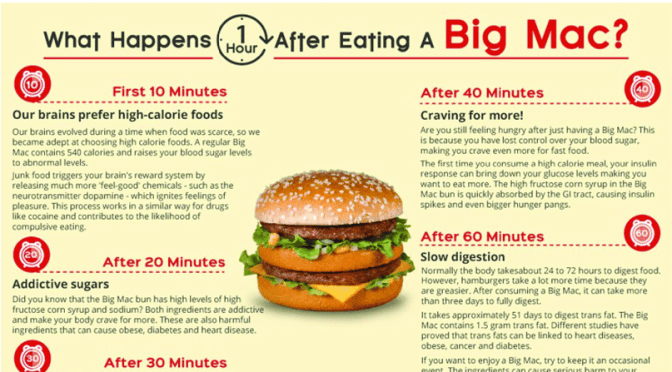 Infographics: Health Impacts Of Fast Food & Carbonated Beverages