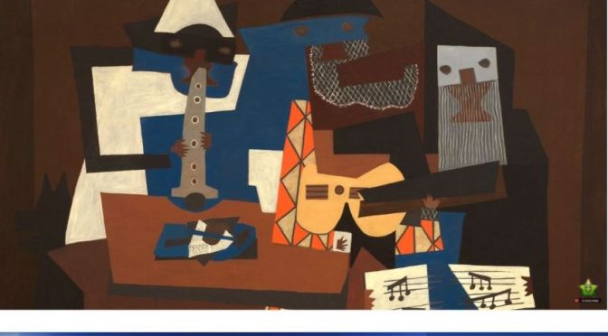 Art: “Three Musicians, 1921” By Pablo Picasso (Video)
