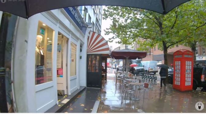 New Walking Tour Video: ‘London’s Hamstead Village’ Streets  In The Rain