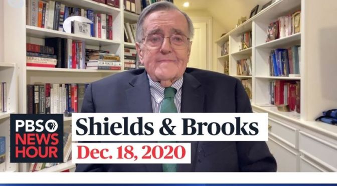 Political News: ‘Shields & Brooks’ On Politics As A Noble Profession (Video)