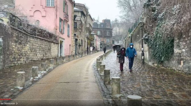 Walks: ‘Montmartre – Paris In Snow’ (4K Video)