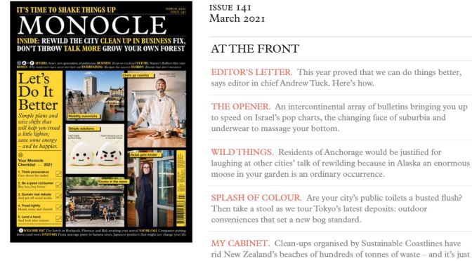 Magazine Previews: ‘Monocle – March 2021’