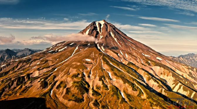 Aerial Views: Kamchatka Peninsula Russia (4K Video)