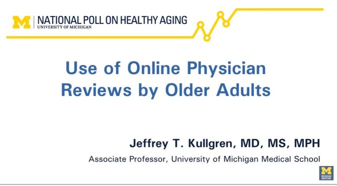 Healthcare: Older Adults Prefer Convenience Over  Reputation In Physicians