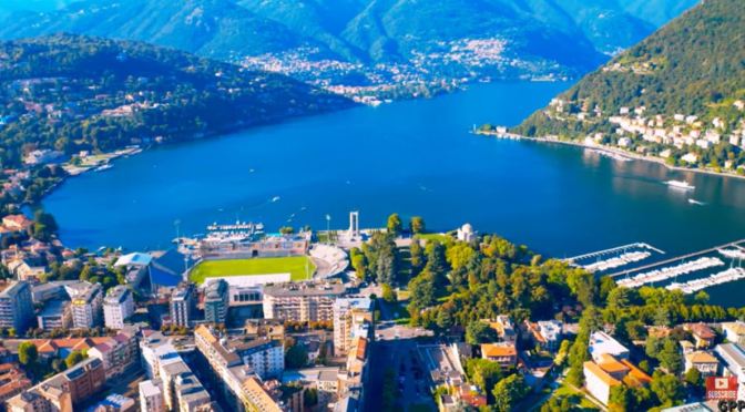 Aerial Views: Lake Como – Northern Italy (4K video)
