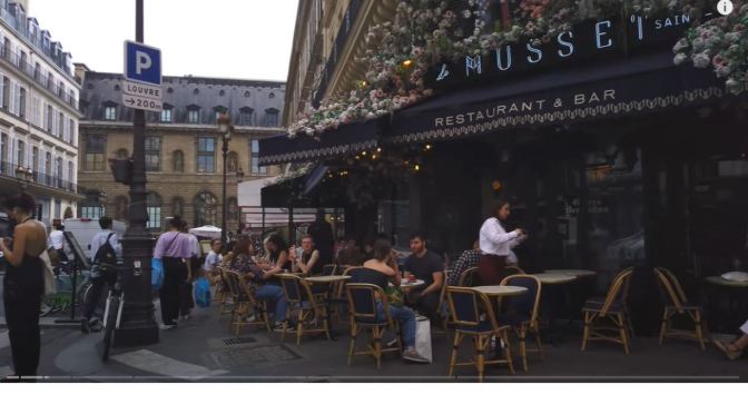 City Walks: Streets & Cafes In Central Paris (4K Video)