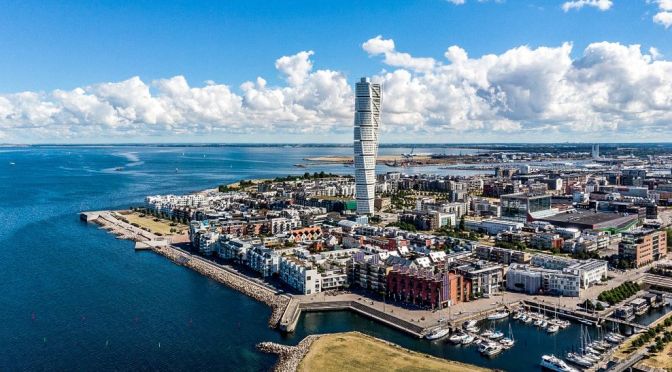Aerial Views: Malmö – Southern Sweden (4K)