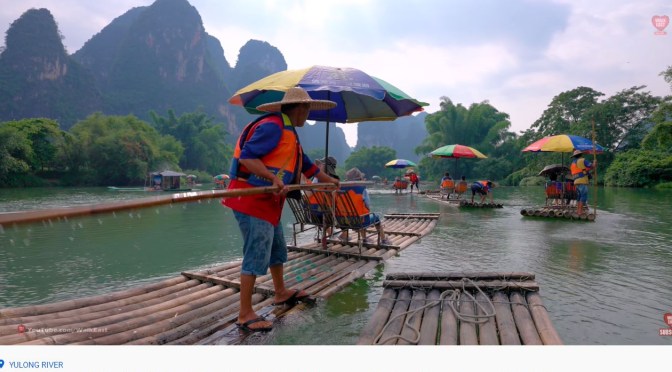 Views: Bamboo Rafting On Yulong River In Ten-Mile Gallery, Yangshuo, China