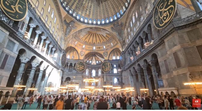 Inside Views: Hagia Sopia – Istanbul, Turkey (4K Video)