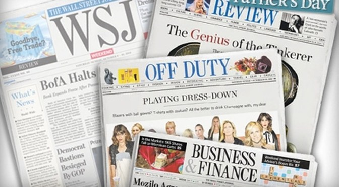 Front Page Views: WSJ Weekend Edition – Aug 21