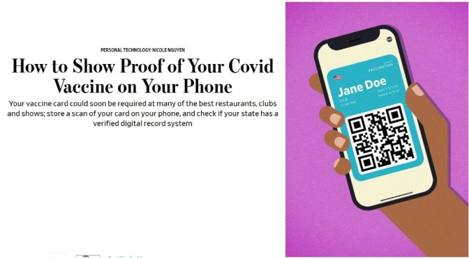Covid-19: Displaying Proof Of Vaccines On Phones