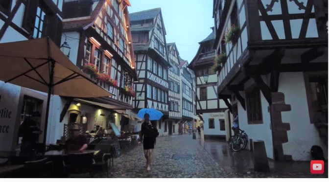 City Walks In The Rain: Strasbourg, France (4K)