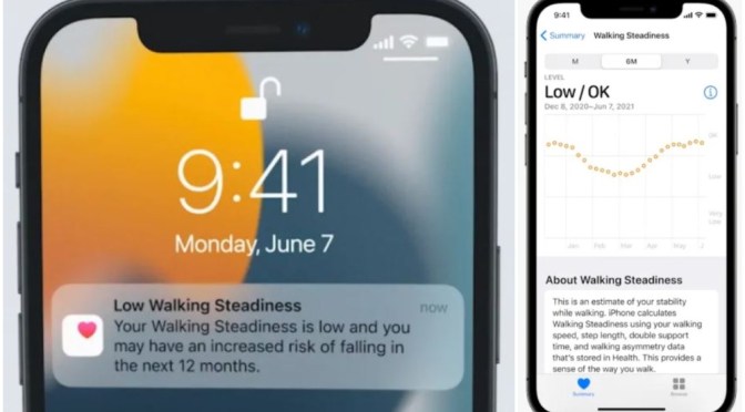 Elderly Health Apps: Apple iPhone Fall Prevention