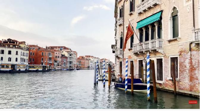 Sunset Boat Rides: Grand Canal In Venice (4K Video)