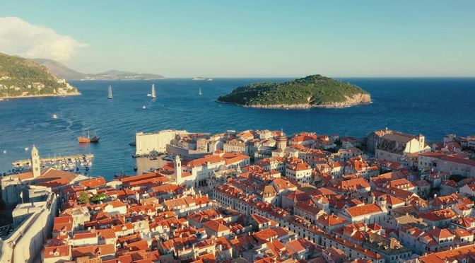 Aerial Views: Dubrovnik In Southern Croatia (4K)