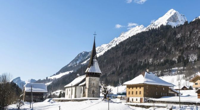 Winter Views: Jaun Village Resort In Switzerland (4K)