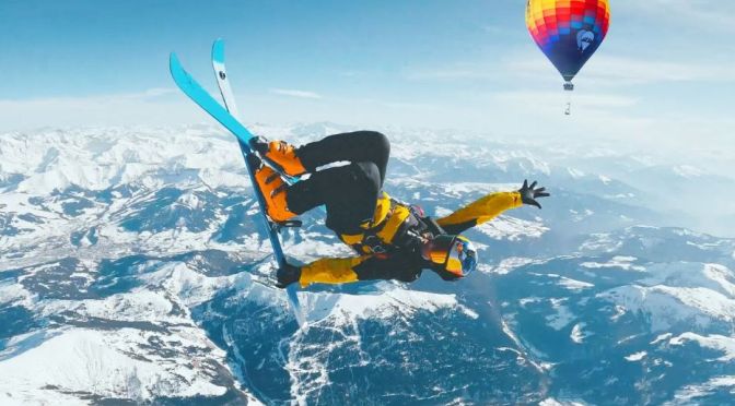 Extreme Sports: ‘Skydive Skiing’ In La Clusaz, France