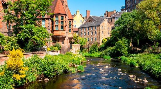 Walks: Dean Village In Edinburgh, Scotland (4K)