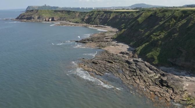 Aerial Views: Scalby Ness, Scarborough, England