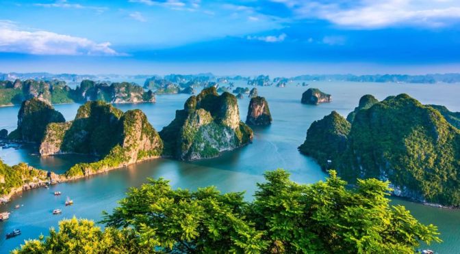 Aerial Views: Ha Long Bay In Eastern Vietnam (4K)